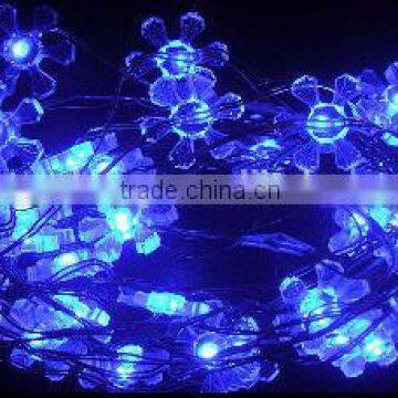 led copper wire string lights with flower cover