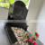 Chinese natural granite mausoleums headstones custom made Black Galaxy granite tombstone