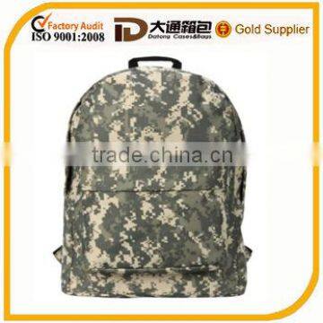 Army Camouflage Pattern Polyester Water-Resistant Outdoor Hiking Backpack School Book Bag for Teens