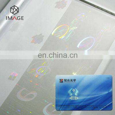 Transparent Customized Embedded Heat Laminate Holographic Overaly for PVC ID Cards photo-4