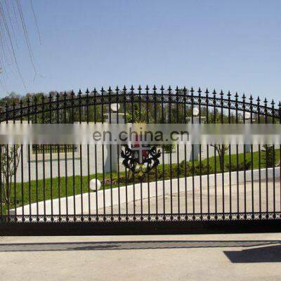 Ornamental Galvanized Steel Security Wrought Iron Main Gate Design photo-2