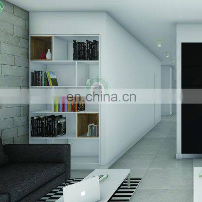 New Prefabricated Industrial Concrete House Decorated With Wood Louvres 2 Storey Modern House in Thailand