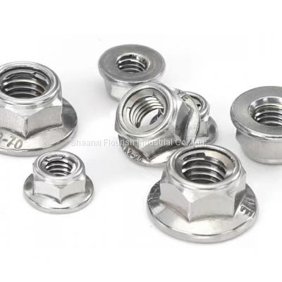 Steel Sheet Hex Flange Lock Nut With Metal Insert Grade 8 GB /T 6187