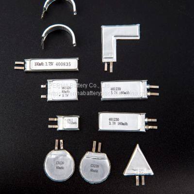 Ultra Thin Small Curved Rechargeable Lithium Polymer Battery Customized for Smart Wearable Technology photo-2