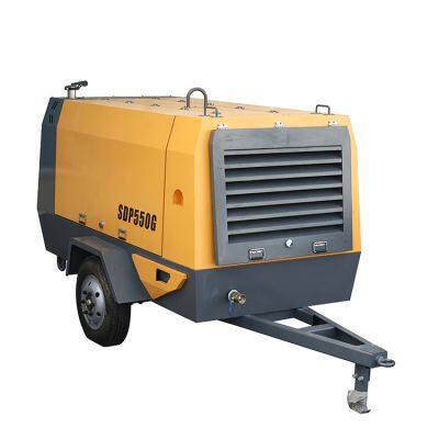 Mining Compressor 21Bar Screw Diesel Air Compressor 185 Cfm Air Compressor Diesel Portable Mining Air Compressor Diesel Engine 185Cfm Jack Hammer