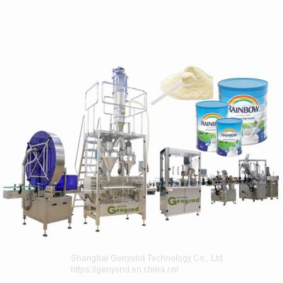 Milk powder tin can filling sealing machine