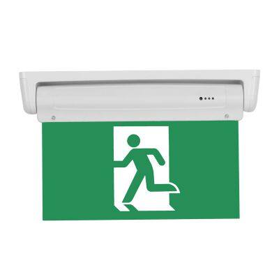 3 watt emergency wall/ceiling running man exit sign light with battery