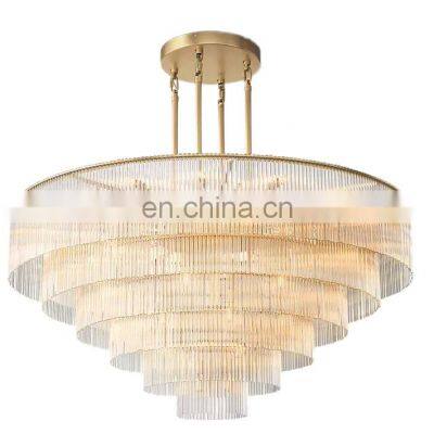 New Design Indoor Decoration Round Crystal Chandelier Living Room Dining Room Bedroom Modern Crystal Led Pendant Light