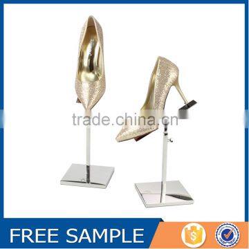 Metal Shine Silver Shoe Display Stands, Shoe Store Display Racks