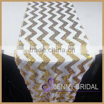 SQN74E For Restarunt Wholesale Cheap Chevron Sequin Table Runner photo-2