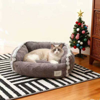 Fluffy Sofa Bed for Small Dogs and Cats With Washable Cushion