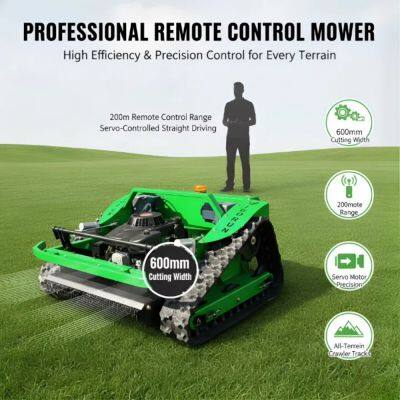 Cortacéspedes de giro cero, Cortador de malezas con control remoto y batería de 24V 20Ah para dominar terrenos difíciles Vigorun VTLM600