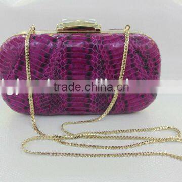 evening bag factory sell wholesale price snake skin evening handbags with with nice crystal clasp