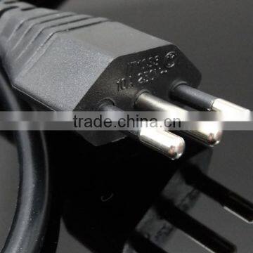 VDE ROHS Approved Reliable Quality Italian Italy/Chile power cord with IEC 320 C13 ends