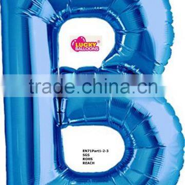 China factory hot sale 34 inch letter balloons blue for cheap