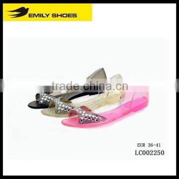 Latest design women's PVC crystal jelly shoes