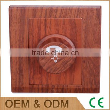 A series red wood dimmer switch, red wood light rotary wall switch