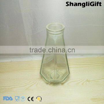 Modern Style Glass Vase 340ml Angular Glassware Cheap photo-2