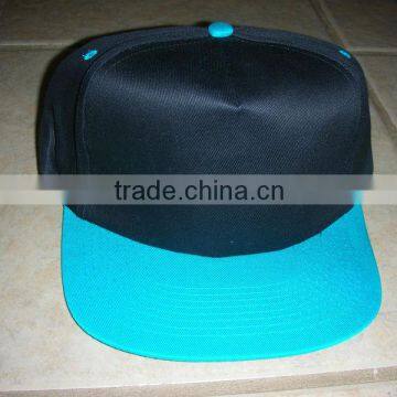 Small order custom wholesale blank cotton twill snapback cap blank