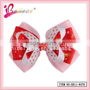 2015 Fashion hair accessories wholesale valentines day hair bow