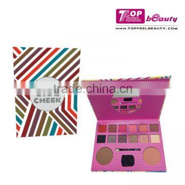 Hot sale ! unique design 14 color book makeup sets eye shadow &eyebrow