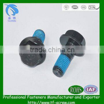 hexagonal head wafer full thread screw with nylok