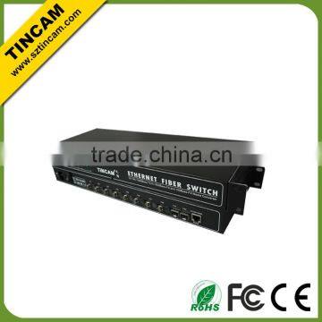 19'' 1U rack mount 8 ports optical fiber switch