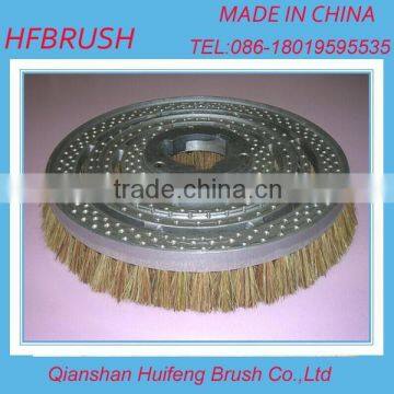 Sisal bristle metal disc brush