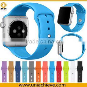 New Arrival Colorful Silicone Watch Strap, for Apple Watch Band Sky Blue Color
