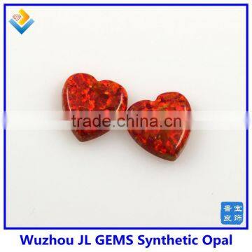 OP45 Synthetic Heart Shape Opal Stone For Fashion Jewelry