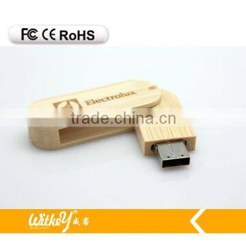 Wooden usb flash drive with real capacity