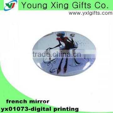 Personal mirror metal digital pocket mirror for lady