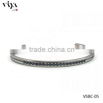 2016 Winter Christmas Gift Charm Black Metal Bracelet 925 Sterling Silver Jewelry Sexy Lady Style