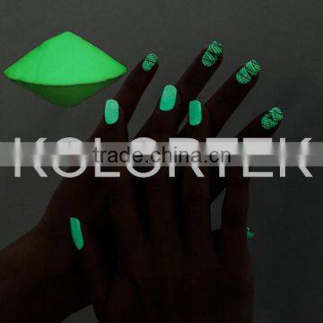 Luminescent colors pigment, glow in the dark powder for nail polish