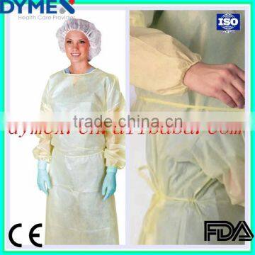 Cheap Dental Disposable Nonwoven PP 30GSM Tie-Back Isolation Gown photo-2