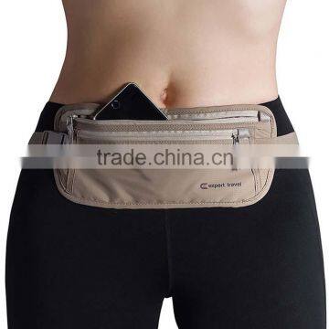 Travel Rfid Blocking Waist Money Belt With Zipper Pocket photo-2