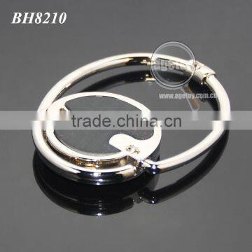 Round Shaped Starry Night Painting Portable Folding Alloy Purse Handbag Hook Metal Swivel Handbag Holder Shopping Bag Hanger photo-3