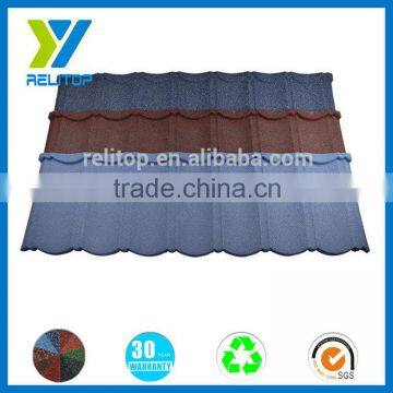 Eco-friendly stone coated roof tile/colorful building material