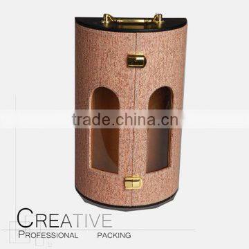 Retro style PU leather wine box