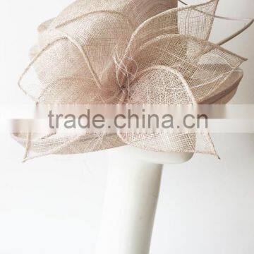 New sinamay hat/church hat/wedding hat /Derby hat factory wholesale in silver                        
                                                Quality Choice