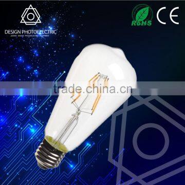 ST64 Vintage carbon filament light bulbs in Edison bulb shape glass ST64 bulb filament light