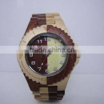 2016 High Quality Popular Elegant Wood Wristwatch With Various Colors Wood Case and Band, Japan Movement 2035 With Calendar photo-3