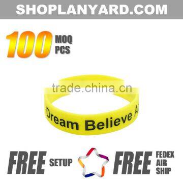 Give Away Logo Printed Silicone Wristband for sale