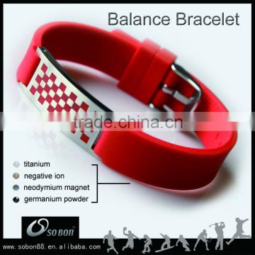 2014 fashion oem eco-friendly silicone power energy magnetic bracelet