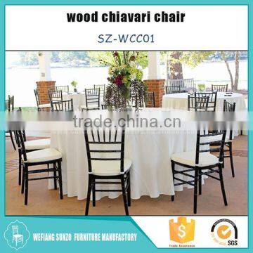 hotel folded round wooden banquet table