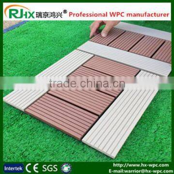 swimming pool DIY WPC decking tile with non-slip wood composite decking tiles