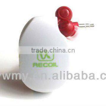 Recoil AUTOMATIC Cord Winder for Headphones, Earbuds and USB Cables. Untangle Your Life! White, Small, Updated Packaging