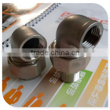 Class 150 stainless steel pipe fittings union elbow