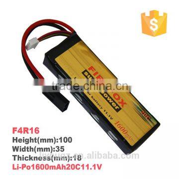 2016 Wholesale Price 1600mAh 11.1V Firefox Airsoft Gun Rechargeable Li-Po Battery