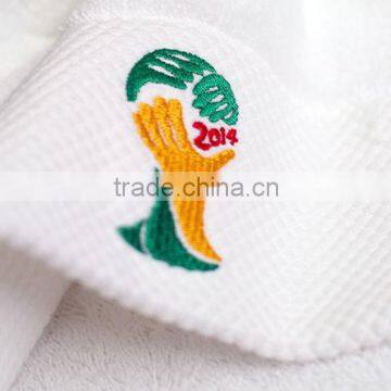GaoYang Towel Factory100% Cotton Dobbby White Hotel Towel Embroidery Logo Hotel Gift Face Towel photo-6